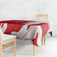 Canada Day Patriotic Maple Leaf Tablecloth Geometric Rocky Mountain Art Heritage 1867 Graphic