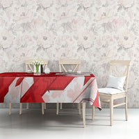 Canada Day Patriotic Maple Leaf Tablecloth Geometric Rocky Mountain Art Heritage 1867 Graphic