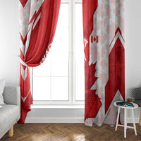 Canada Day Patriotic Maple Leaf Window Curtain Geometric Rocky Mountain Art Heritage 1867 Graphic
