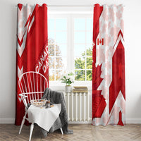 Canada Day Patriotic Maple Leaf Window Curtain Geometric Rocky Mountain Art Heritage 1867 Graphic