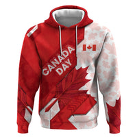 Canada Day Patriotic Maple Leaf Zip Hoodie Geometric Rocky Mountain Art Heritage 1867 Graphic