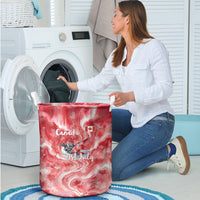 Canada Day Loon And Maple Leaf Laundry Basket Watercolor Nature Scenery Mari Usque Ad Mare Artistic