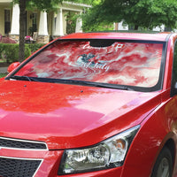 Canada Day Loon And Maple Leaf Auto Sun Shade Watercolor Nature Scenery Mari Usque Ad Mare Artistic