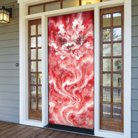 Canada Day Loon And Maple Leaf Door Cover Watercolor Nature Scenery Mari Usque Ad Mare Artistic