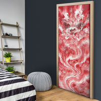 Canada Day Loon And Maple Leaf Door Cover Watercolor Nature Scenery Mari Usque Ad Mare Artistic
