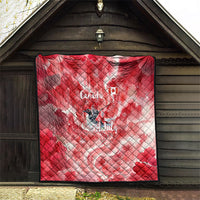 Canada Day Loon And Maple Leaf Quilt Watercolor Nature Scenery Mari Usque Ad Mare Artistic