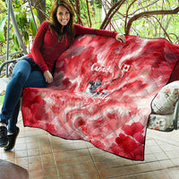 Canada Day Loon And Maple Leaf Quilt Watercolor Nature Scenery Mari Usque Ad Mare Artistic