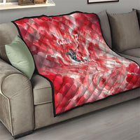 Canada Day Loon And Maple Leaf Quilt Watercolor Nature Scenery Mari Usque Ad Mare Artistic
