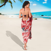Canada Day Loon And Maple Leaf Sarong Watercolor Nature Scenery Mari Usque Ad Mare Artistic