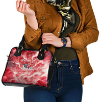 Canada Day Loon And Maple Leaf Shoulder Handbag Watercolor Nature Scenery Mari Usque Ad Mare Artistic