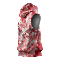 Canada Day Loon And Maple Leaf Sleeveless Hoodie Watercolor Nature Scenery Mari Usque Ad Mare Artistic