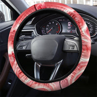 Canada Day Loon And Maple Leaf Steering Wheel Cover Watercolor Nature Scenery Mari Usque Ad Mare Artistic