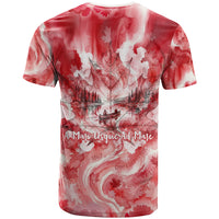 Canada Day Loon And Maple Leaf T Shirt Watercolor Nature Scenery Mari Usque Ad Mare Artistic