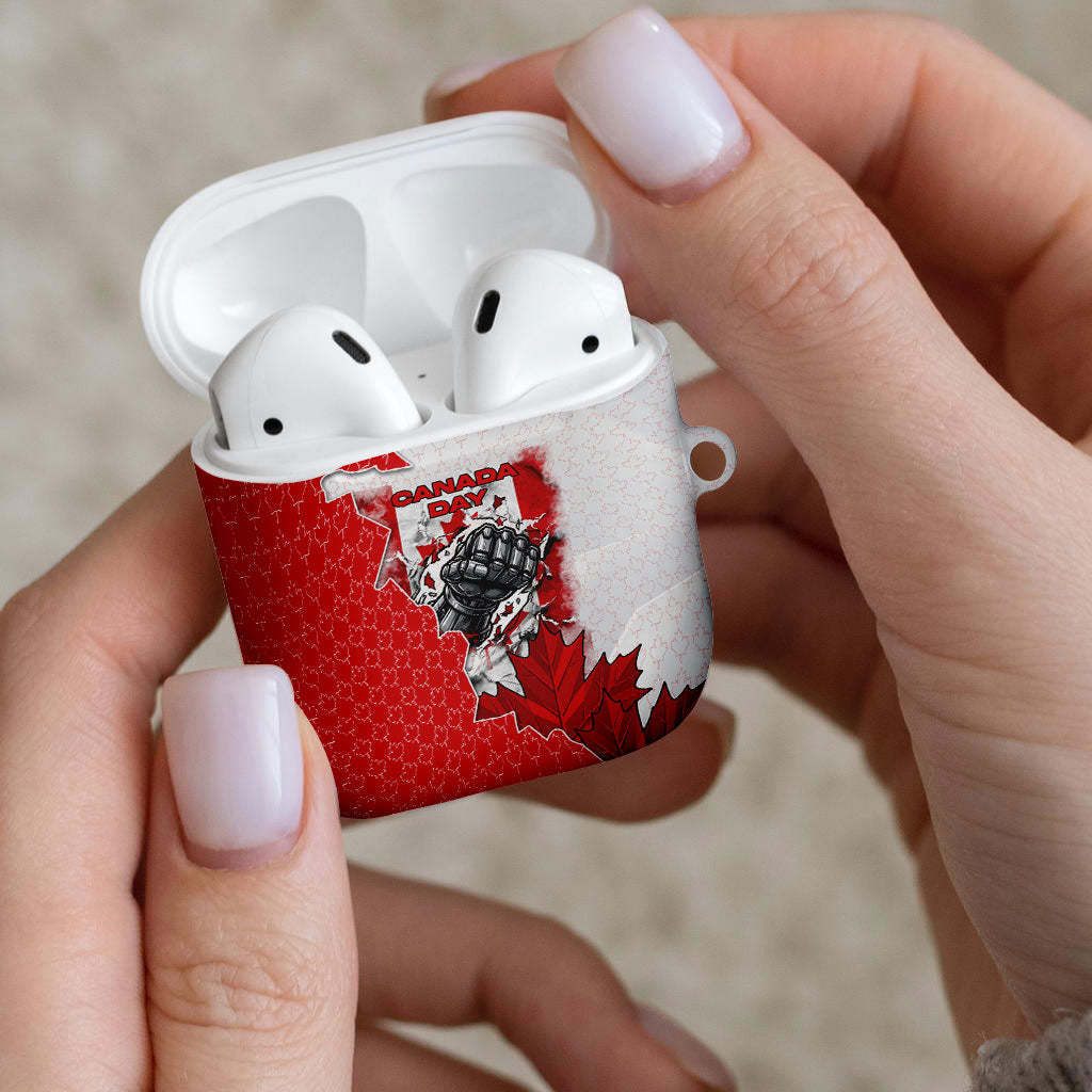 Canada Day AirPods Case Patriotic Maple Leaf - Robotic Fist
