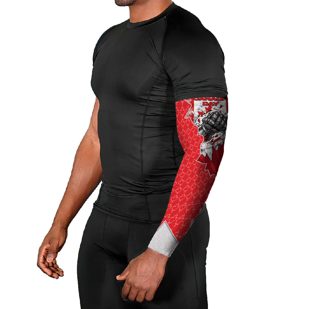 Canada Day Arm Sleeves Patriotic Maple Leaf - Robotic Fist