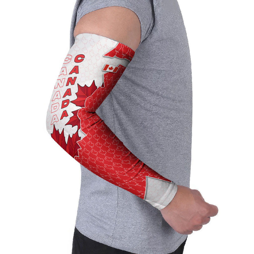 Canada Day Arm Sleeves Patriotic Maple Leaf - Robotic Fist
