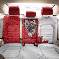 Canada Day Back Car Seat Cover Patriotic Maple Leaf - Robotic Fist