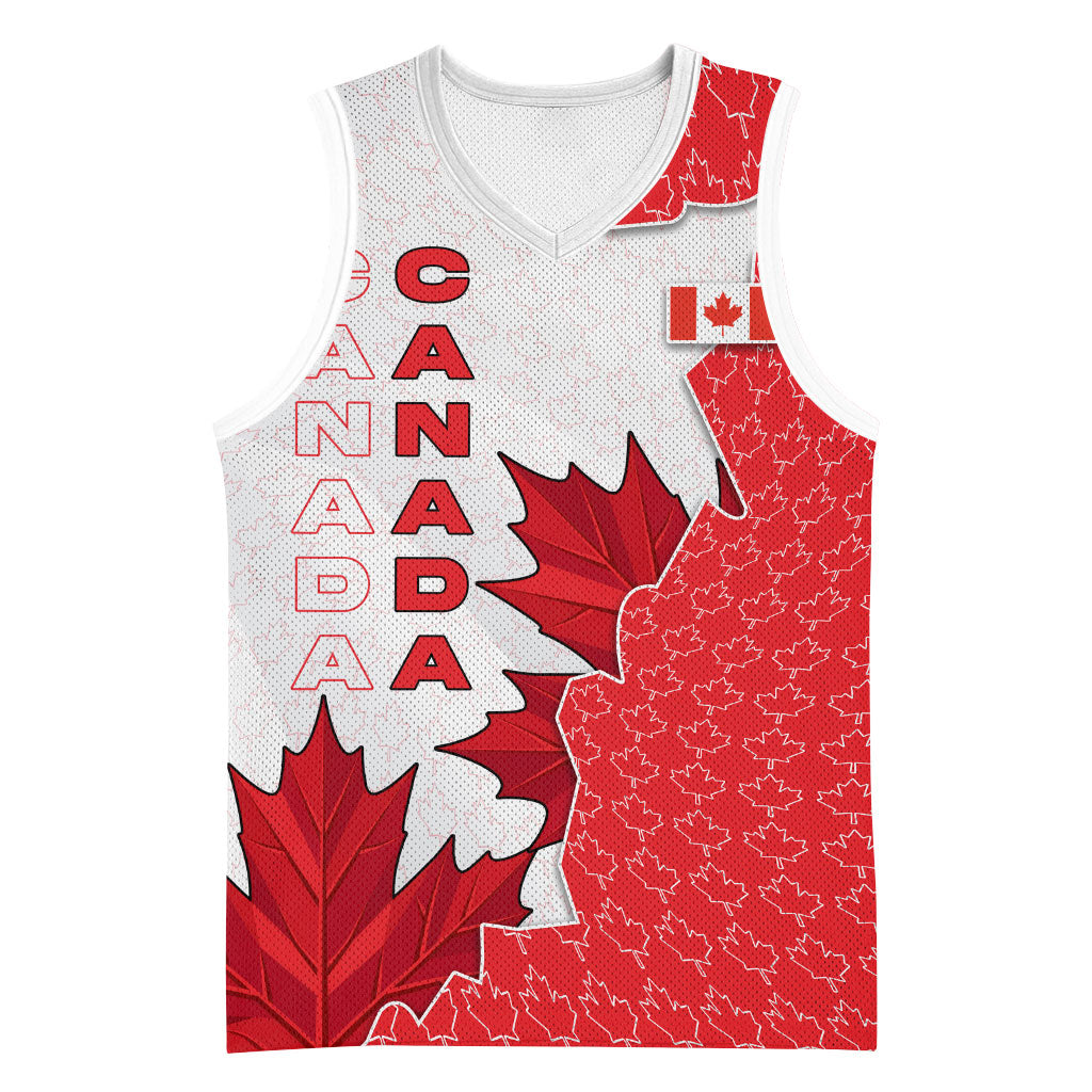Canada Day Basketball Jersey Patriotic Maple Leaf - Robotic Fist