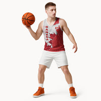 Canada Day Basketball Jersey Patriotic Maple Leaf - Robotic Fist