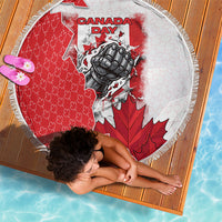 Canada Day Beach Blanket Patriotic Maple Leaf - Robotic Fist