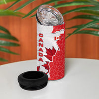 Canada Day 4 in 1 Can Cooler Tumbler Patriotic Maple Leaf - Robotic Fist