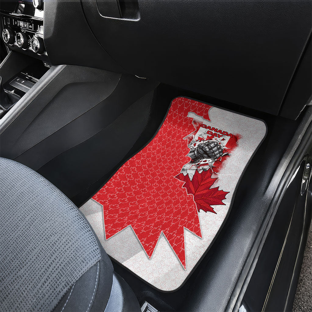 Canada Day Car Mats Patriotic Maple Leaf - Robotic Fist