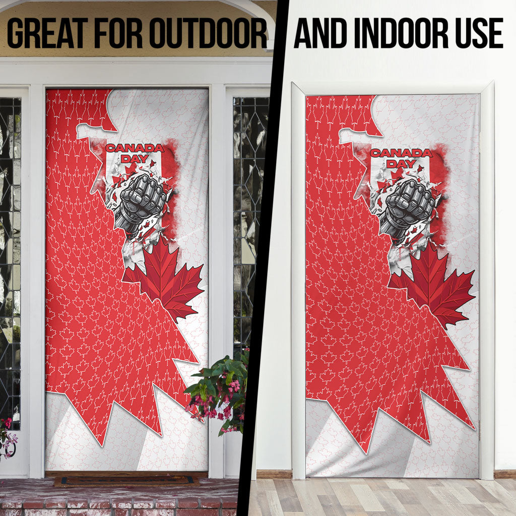 Canada Day Door Cover Patriotic Maple Leaf - Robotic Fist