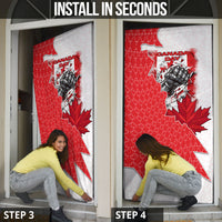 Canada Day Door Cover Patriotic Maple Leaf - Robotic Fist