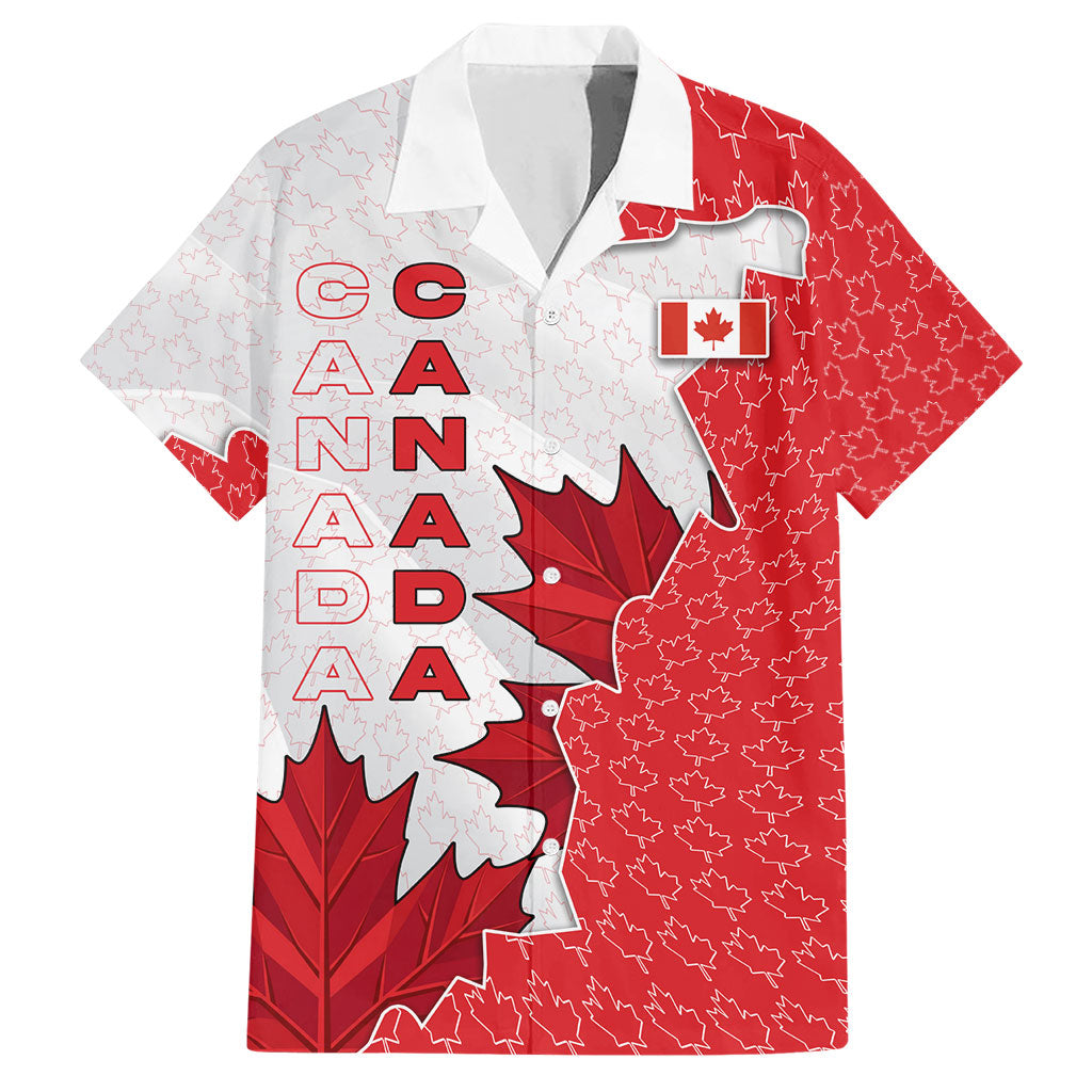 Canada Day Hawaiian Shirt Patriotic Maple Leaf - Robotic Fist