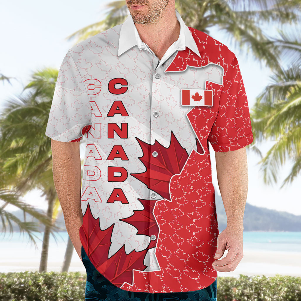 Canada Day Hawaiian Shirt Patriotic Maple Leaf - Robotic Fist