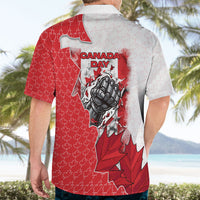 Canada Day Hawaiian Shirt Patriotic Maple Leaf - Robotic Fist