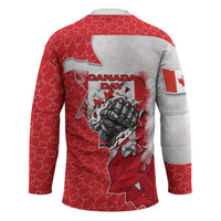 Canada Day Hockey Jersey Patriotic Maple Leaf - Robotic Fist