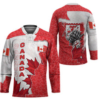 Canada Day Hockey Jersey Patriotic Maple Leaf - Robotic Fist
