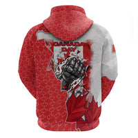 Canada Day Hoodie Patriotic Maple Leaf - Robotic Fist