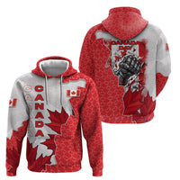 Canada Day Hoodie Patriotic Maple Leaf - Robotic Fist