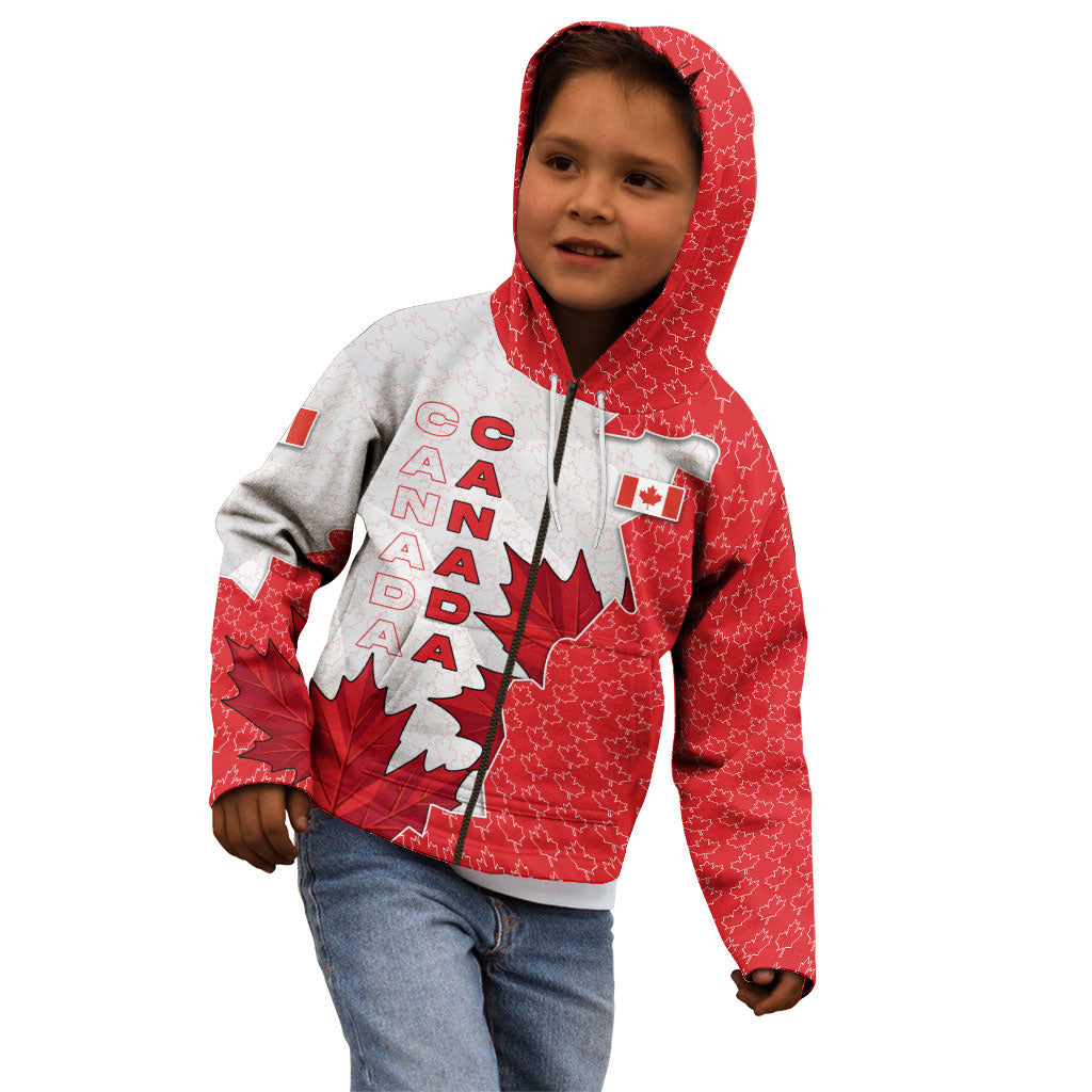 Canada Day Kid Hoodie Patriotic Maple Leaf - Robotic Fist