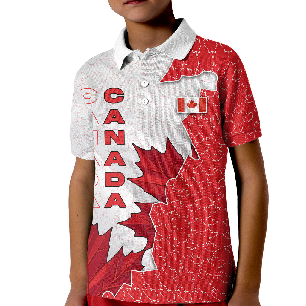 Canada Day Kid Polo Shirt Patriotic Maple Leaf - Robotic Fist
