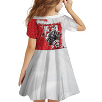 Canada Day Kid Short Sleeve Dress Patriotic Maple Leaf - Robotic Fist