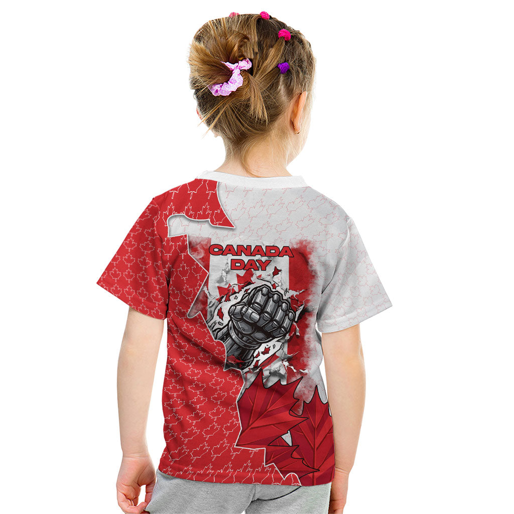 Canada Day Kid T Shirt Patriotic Maple Leaf - Robotic Fist