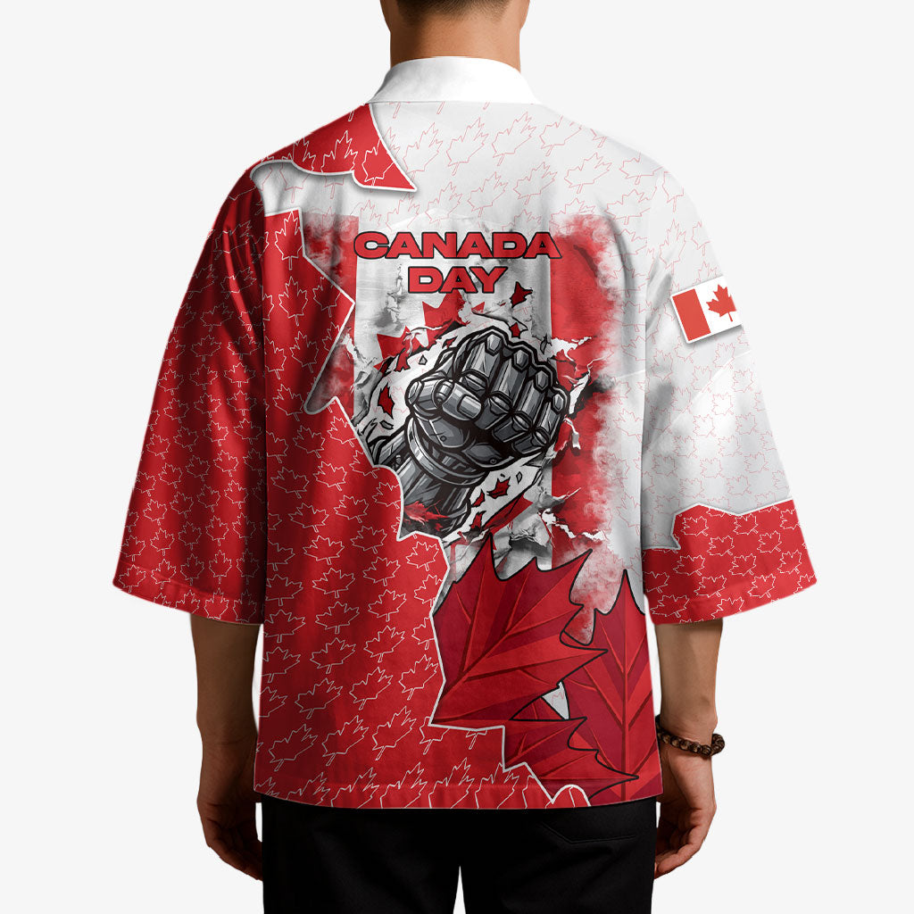Canada Day Kimono Patriotic Maple Leaf - Robotic Fist