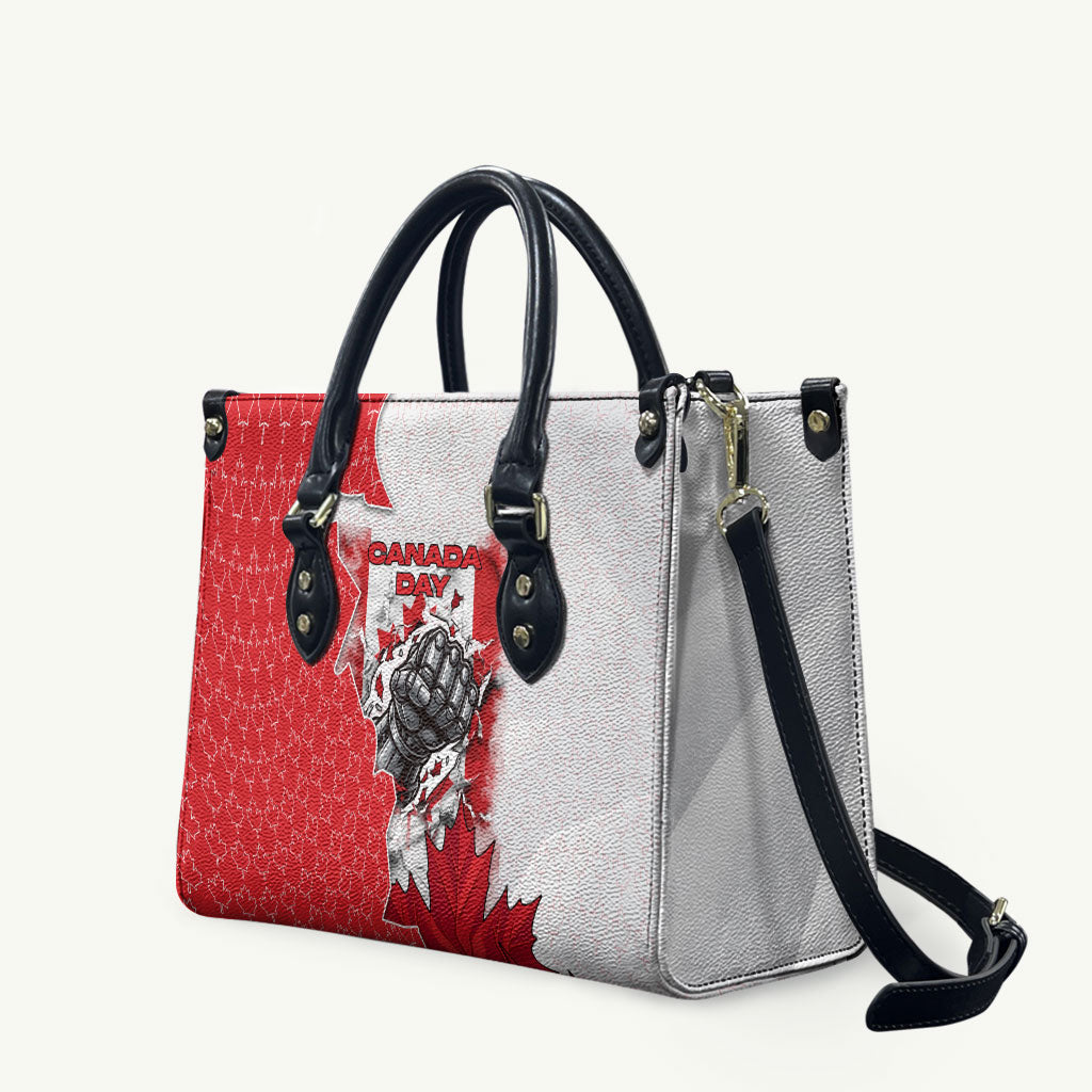 Canada Day Leather Bag Patriotic Maple Leaf - Robotic Fist