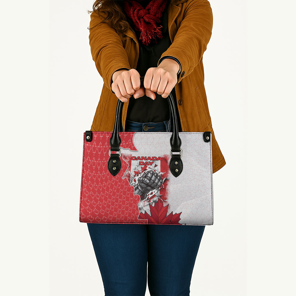 Canada Day Leather Bag Patriotic Maple Leaf - Robotic Fist