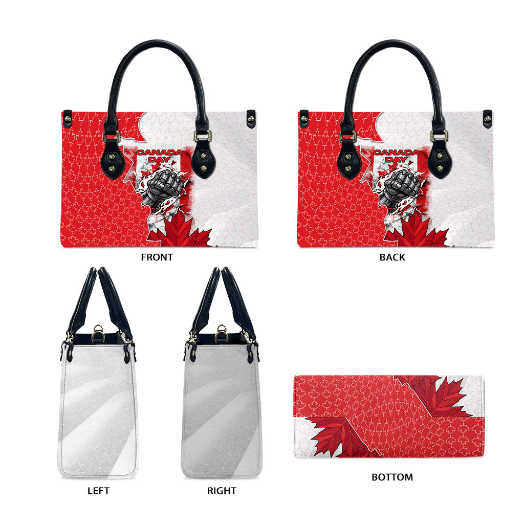 Canada Day Leather Bag Patriotic Maple Leaf - Robotic Fist