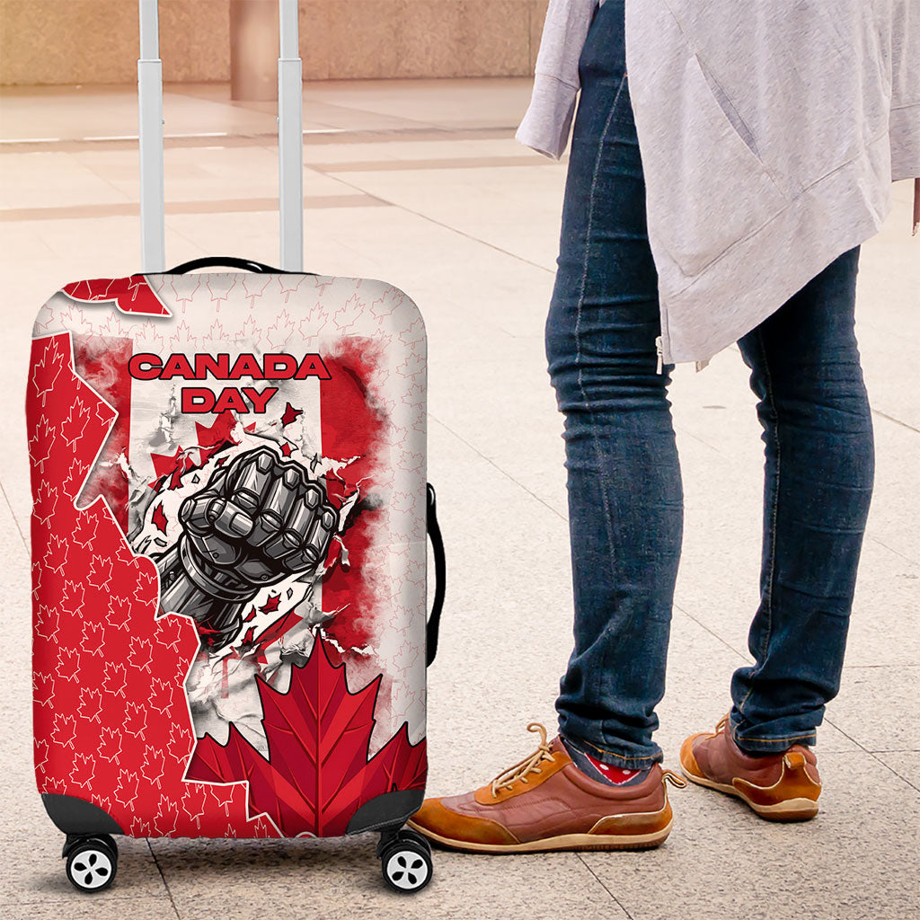Canada Day Luggage Cover Patriotic Maple Leaf - Robotic Fist