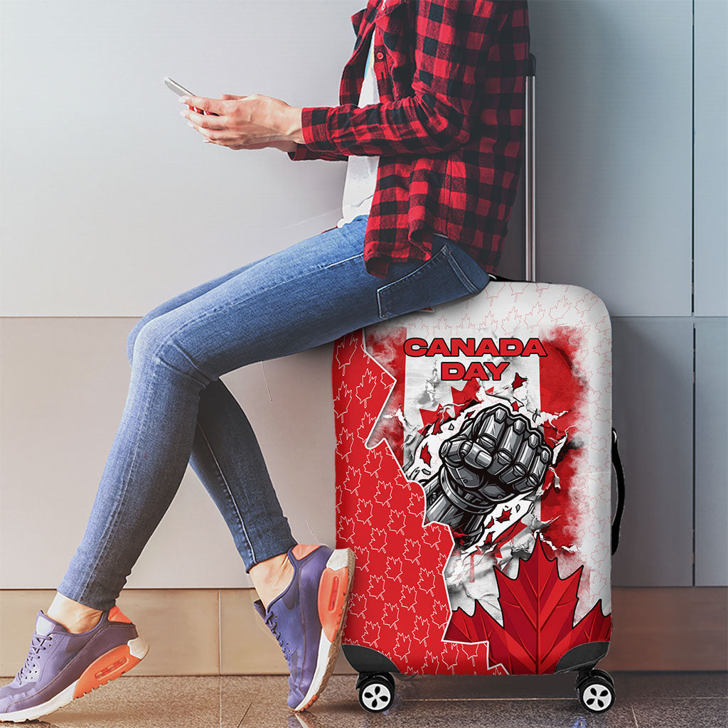 Canada Day Luggage Cover Patriotic Maple Leaf - Robotic Fist