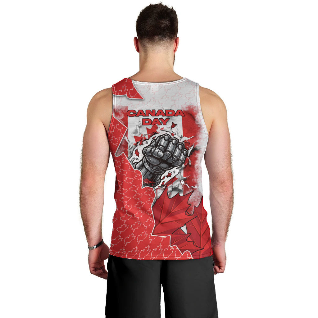 Canada Day Men Tank Top Patriotic Maple Leaf - Robotic Fist