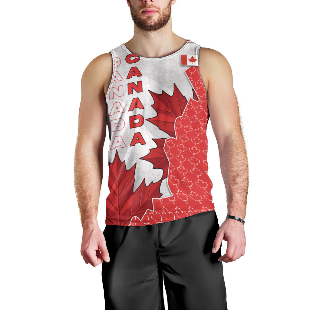 Canada Day Men Tank Top Patriotic Maple Leaf - Robotic Fist