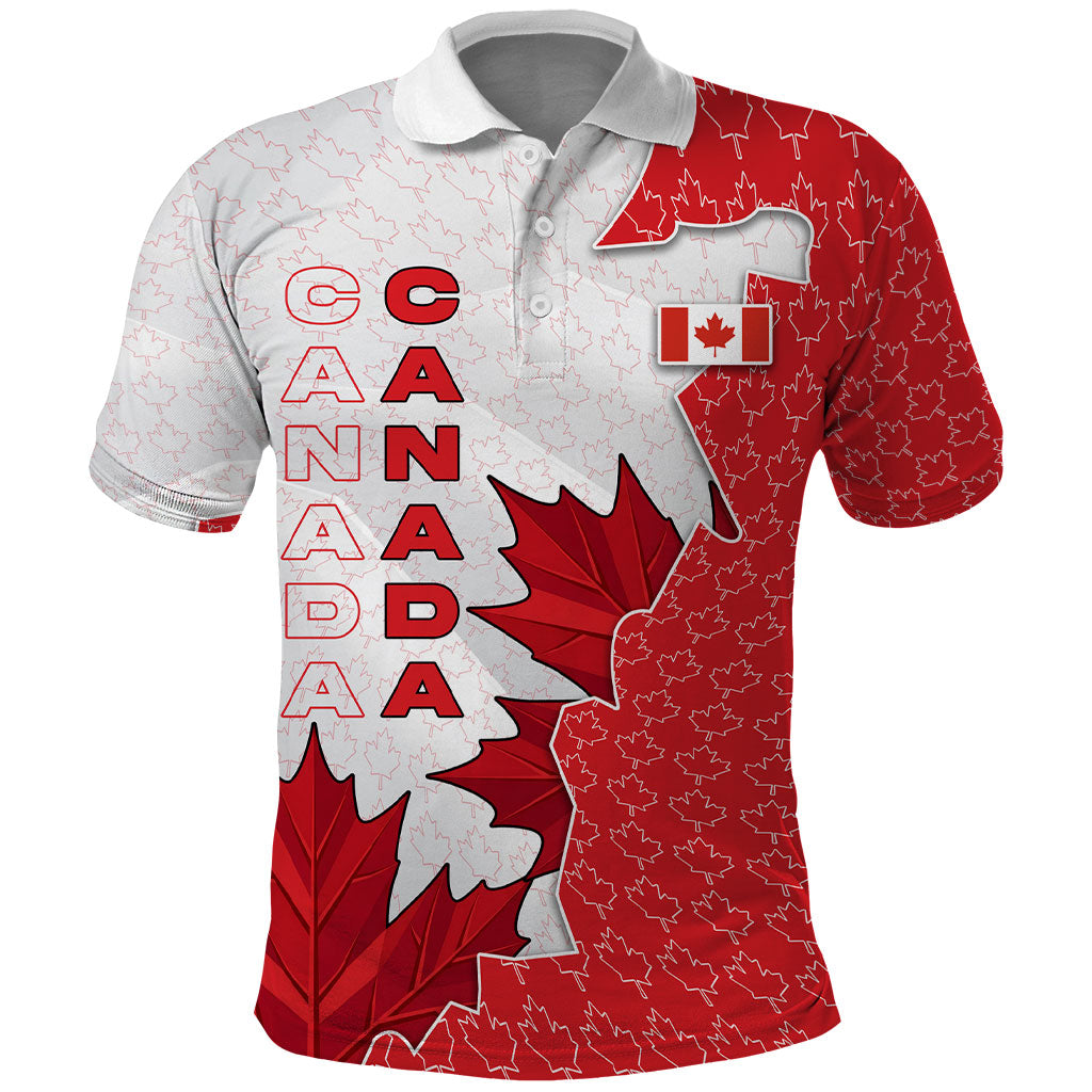 Canada Day Polo Shirt Patriotic Maple Leaf - Robotic Fist