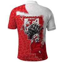 Canada Day Polo Shirt Patriotic Maple Leaf - Robotic Fist