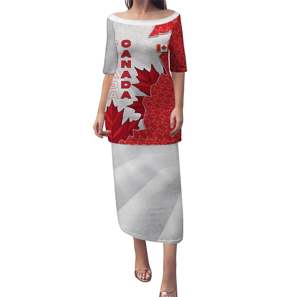 Canada Day Puletasi Patriotic Maple Leaf - Robotic Fist